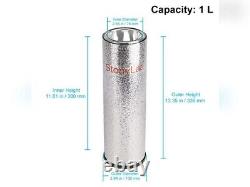 Stony Lab Cylindrical Form Borosilicate Glass Dewar Flask with Aluminum Base 1 LTR