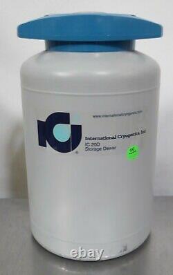 T165968 International Cryogenics IC-20D Liquid Nitrogen LN2 Storage Dewar 20L