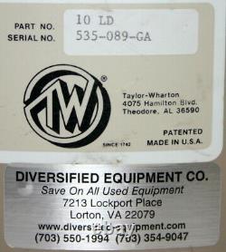 Taylor Wharton 10 Liter Cryogenic Liquid Nitrogen Dewar, Model 10 LD