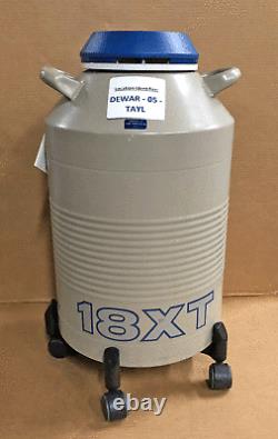Taylor-Wharton 18XT Liquid Nitrogen Dewar 18-liter Cryo Storage +Canisters/Canes