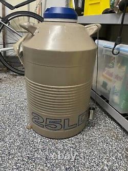Taylor Wharton 25 liter liquid nitrogen Dewar. This is used and comes with ladle