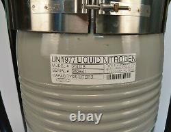 Taylor-Wharton 25LDB 25L Liquid Nitrogen Storage Dewar Tank with Regulator + Cart