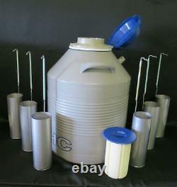 Taylor-Wharton 35VHC Liquid Nitrogen Dewar Cryo Tank with 6Canisters