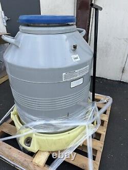 Taylor-Wharton LS4800 Laboratory Liquid Nitrogen Dewar with Enpac Spill Scooter