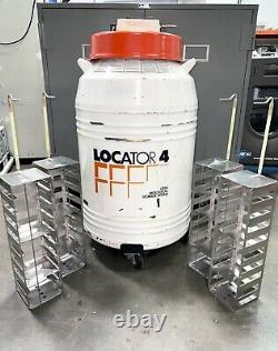 Thermo Thermolyne Locator 4 Cryo Liquid Nitrogen Storage Dewar Tank 4 RACKS