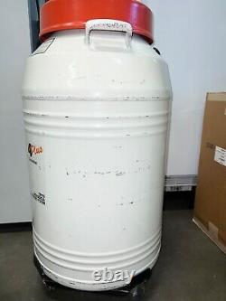 Thermo Thermolyne Locator 4 PLUS Cryo Liquid Nitrogen Storage Dewar Tank 4 RACKS