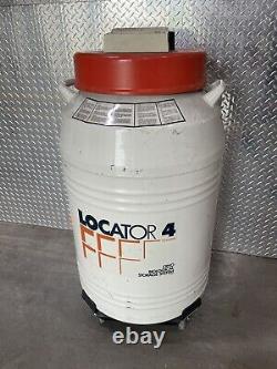 Thermolyne Locator 4 Liquid Nitrogen Cryogenic Dewar Tank LN Rolling NO Racks