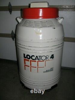 Thermolyne Locator 4 Liquid Nitrogen Dewar With 4 Racks & Nitrogen Monitor In Lid