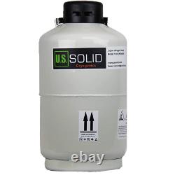 U. S. SOLID 10L Cryogenic Container Liquid Nitrogen LN2 Tank Dewar with Straps 6 C