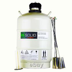 U. S. SOLID 20 L Cryogenic Container Liquid Nitrogen (LN2) Dewar Semen Tank 6 Cani