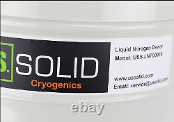 U. S. SOLID 20 L Cryogenic Container Liquid Nitrogen (LN2) Dewar Semen Tank 6 Cani