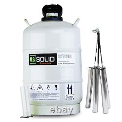 U. S. SOLID 20 L Cryogenic Container Liquid Nitrogen (LN2) Dewar Semen Tank 6 Cani