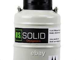 U. S. SOLID 3L Liquid Nitrogen Container LN2 Tank Cryogenic Dewar Semen Flask with