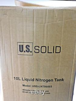 U. S. Solid 10L Cryogenic Container Liquid Nitrogen LN2 Tank