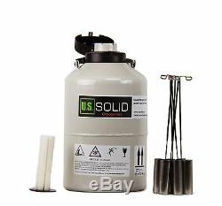 U. S. Solid Liquid Nitrogen Tank 6 L Container Dewar LN2 Cryogenic 6 Canisters