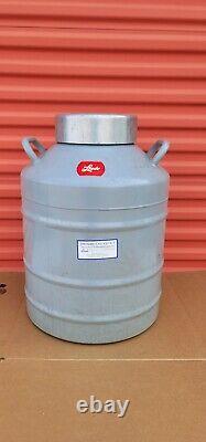 Union Carbide Linde LR-30 Cryogenic Liquid Nitrogen Dewar Tank with 10 Cannisters