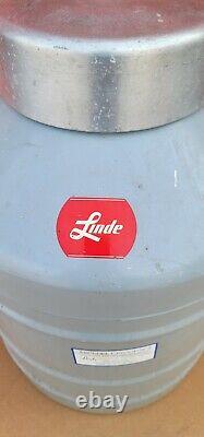 Union Carbide Linde LR-30 Cryogenic Liquid Nitrogen Dewar Tank with 10 Cannisters