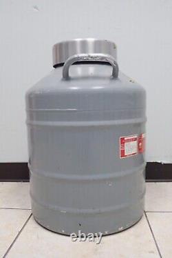 Union Carbide Linde LR-30 Liquid Nitrogen Dewar Cryogenic Tank with 10 Cannisters