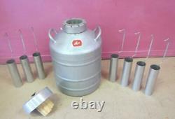 Union Carbide Linde LR-30 Ltr Liquid Nitrogen Dewar Vessel Cryo Tank 7 Cannister