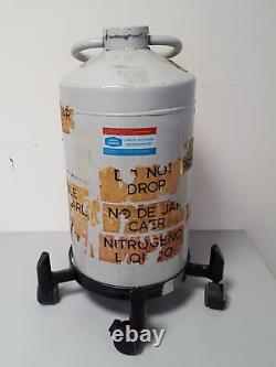 Union Carbide Liquid Nitrogen Refrigerator Tank/Dewar & Trolley Lab