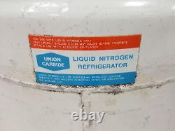 Union Carbide Liquid Nitrogen Refrigerator Tank/Dewar with Sample Racking Lab