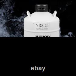 VEVOR 20L Liquid Nitrogen Tank Aluminum Alloy Liquid Nitrogen Dewar Static Cryog