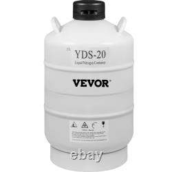 VEVOR 20L Liquid Nitrogen Tank Aluminum Alloy Liquid Nitrogen Dewar Static Cryog