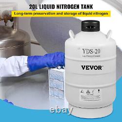 VEVOR 20L Liquid Nitrogen Tank Cryogenic Container With Bag Dewar Tank US
