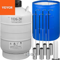 VEVOR 3/6/10/15/20/3 Liquid Nitrogen Tank Container LN2 Cryogenic Dewar