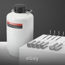 VEVOR Liquid Nitrogen Tank 10 L Aluminum Alloy LN2 Container Dewar 6 Canisters