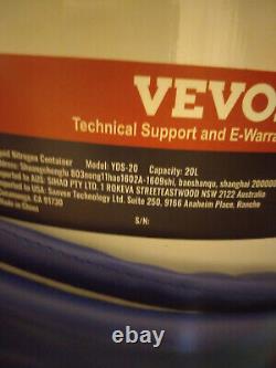 VEVOR Liquid Nitrogen Tank 20 L Aluminum Alloy LN2 Container Dewar 6 Canisters