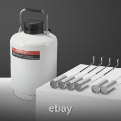 VEVOR Liquid Nitrogen Tank 6 L Aluminum Alloy LN2 Container Dewar 6 Canisters