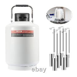 VEVOR Liquid Nitrogen Tank 6 L Aluminum Alloy LN2 Container Dewar 6 Canisters