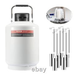 VEVOR Liquid Nitrogen Tank 6 L Aluminum Alloy LN2 Container Dewar 6 Canisters