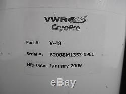 VWR CryoPro 4.3L LN2 Liquid Nitrogen Dewar Vapor Shipper V-48