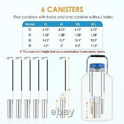 Versatile 10L Liquid Nitrogen Tank with Stainless Steel Canisters Lightweight