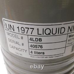 Worthington LD4 4-Liter Liquid Nitrogen Storage Dewar 10 Day Static Hold NO CAP