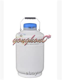 YDS-10 10L Cryogenic Liquid Nitrogen Container LN2 Tank Dewar with Straps #F10