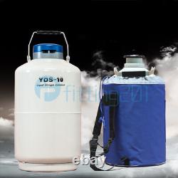 YDS-10 10L Cryogenic Liquid Nitrogen Container LN2 Tank Dewar with Straps #WD10