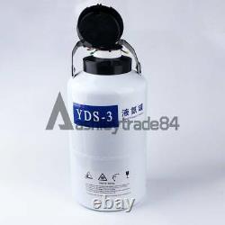 YDS-3 3L Cryogenic Liquid Nitrogen Container LN2 Tank Dewar with Straps