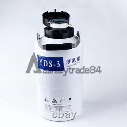 YDS-3 3L Cryogenic Liquid Nitrogen Container LN2 Tank Dewar with Straps